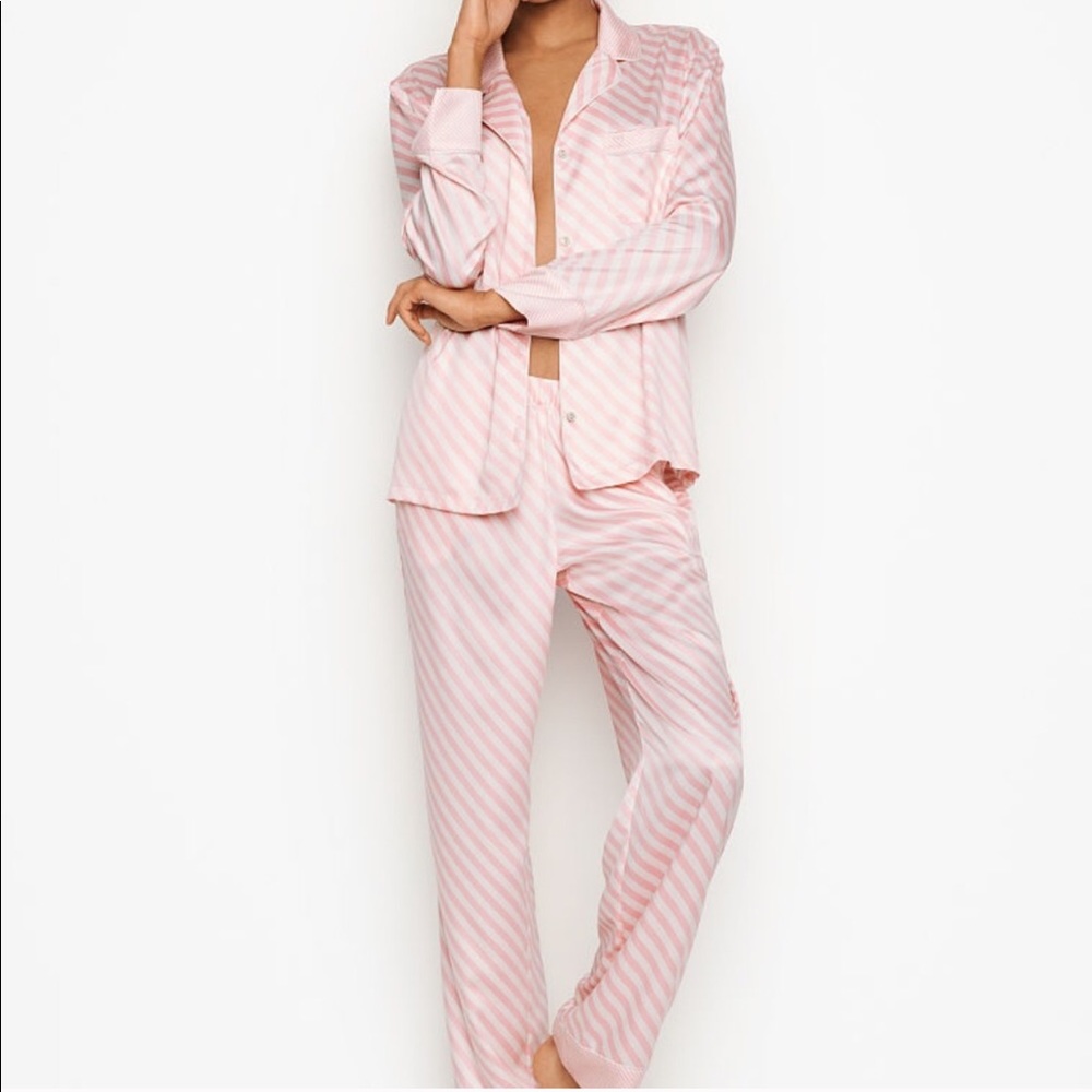 Victoria Secret after hours pink satin pj set